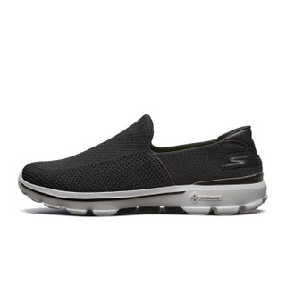 SKECHERS 斯凯奇 男子 GO WALK 3 轻质一脚蹬健步鞋 54057/BKGY 42.5码 US9