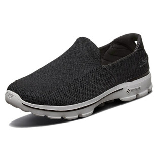 SKECHERS 斯凯奇 男子 GO WALK 3 轻质一脚蹬健步鞋 54057/BKGY 42.5码 US9