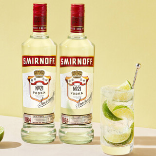 斯米诺（Smirnoff）洋酒 进口红牌伏特加750ml*2瓶