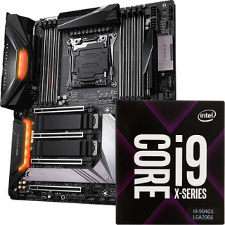 技嘉（GIGABYTE）X299X AORUS MASTER 主板+ 英特尔 (Intel) i9-9940X 处理器 板U套装/主板+CPU套装