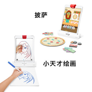 美国Osmo ipad游戏早教益智玩具Genius Kit+Coding Awbie编程游戏+Coding Jam音乐编程+Pizza Co(有底座）