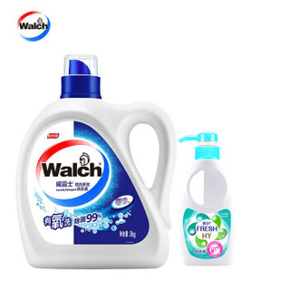威露士（Walch）多效洗衣液套装33斤装（有氧倍净洗衣液3kg*5+卫新内衣净300g*5）整箱销售