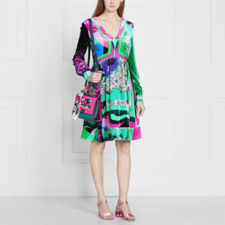 商品emilio pucci 女士粉蓝撞色手提肩背包 粉蓝色