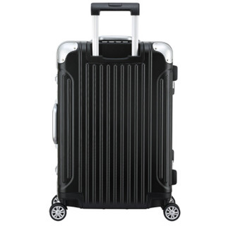 汉客（HANKE）H9939黑色细点纹20英寸铝框拉杆箱万向轮商务行李箱男女旅行箱子登机箱配密码锁