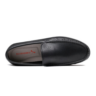 红蜻蜓 （RED DRAGONFLY ）舒适大众平底休闲男鞋皮棉鞋 WED96001 黑色加绒 43
