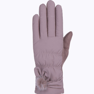 GLO-STORY 手套女 冬季保暖手套加厚触屏骑行防风手套开车毛线手套女WST844162 驼色