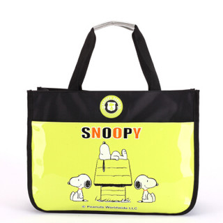 史努比（SNOOPY）补习袋小学生手提袋中学生书袋男女儿童补课包单肩书包手提包饭盒包文件袋 SN9063果绿