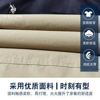 U.S. POLO ASSN.羽绒服男士2019新品秋冬季新款连帽百搭中长款保暖加厚外套大衣 6194117032 卡其 3XL