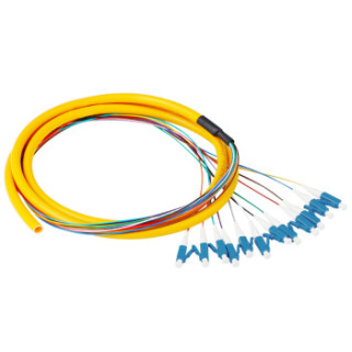 海乐(haile)lc电信级单模12芯束装尾纤 法兰盘分纤箱odf配线架专用