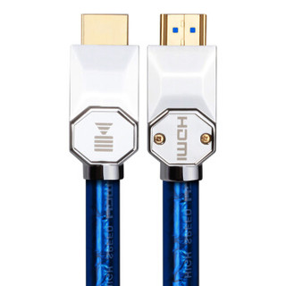 kaiboer 开博尔 2.1版HDMI线Q系列8K电视4K60Hz投影仪镀银高清线 湖蓝色 1米
