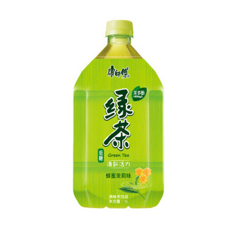 康师傅绿茶1L*12蜂蜜茉莉味低糖瓶装茶饮料整箱