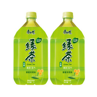 康师傅绿茶1L*12蜂蜜茉莉味低糖瓶装茶饮料整箱