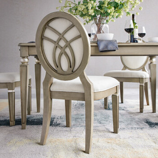 佳佰X木挚所集Savannah美式轻奢餐桌椅组合实木脚小户型长方形六人饭桌
