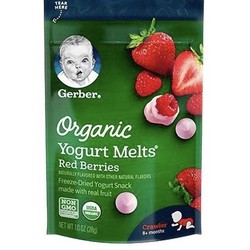 Gerber 嘉宝 有机草莓红莓酸奶溶豆 3段 8个月以上 28g/袋