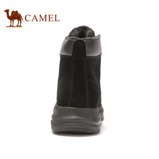 骆驼（CAMEL） 时尚潮流反绒皮男士马丁靴 A942303034 黑色 41