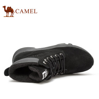 骆驼（CAMEL） 时尚潮流反绒皮男士马丁靴 A942303034 黑色 41