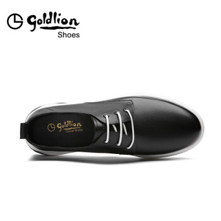 金利来（goldlion）男士轻质简约舒适休闲鞋51591028001A-黑色-38