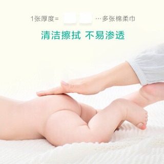 全棉时代(Purcotton) 婴幼儿清洁棉平纹无纺布 130mm*100mm  120片/包