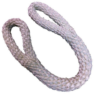 英耐特 尼龙吊绳两头扣起重吊装带拖车行车吊装绳白色圆形吊带绳子柔性吊装绳  3吨5米