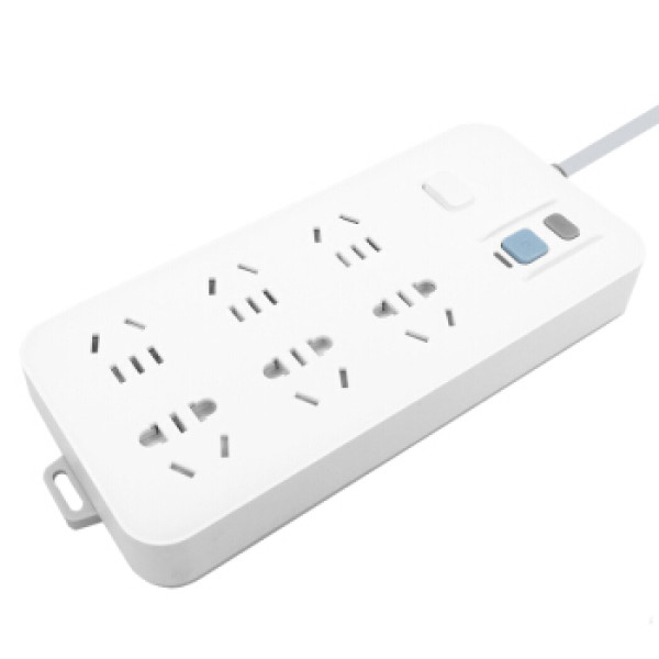 公牛gn-705 5米 6位x30孔 带漏电保护 带保护门插座接线板 插线板 拖