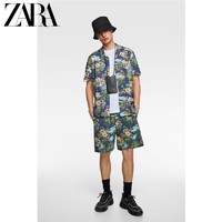 ZARA 05722264400 男士棕榈树印花衬衬衫