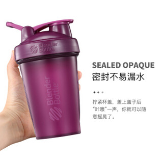 Blender Bottle 蛋白粉摇摇杯 运动水杯健身水壶奶昔杯男女士塑料杯子 紫色约585ml