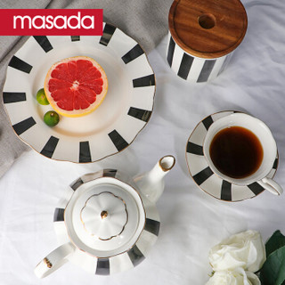 MASADA 创意陶瓷咖啡杯碟套装欧式咖啡具下午茶杯红茶杯 一杯一碟