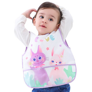 象宝宝（elepbaby）婴儿围嘴宝宝罩衣儿童吃饭兜防水围兜围裙3件装A组合