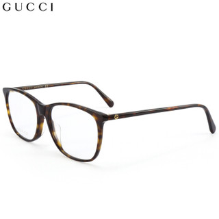 古驰(GUCCI)眼镜框男 镜架 透明镜片哈瓦那色镜框GG0555OA 006 55mm