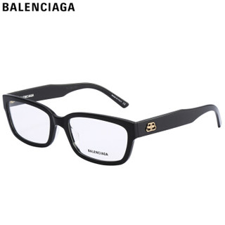 巴黎世家(BALENCIAGA)眼镜框女 镜架 透明镜片黑色镜框BB0065O 001 55mm