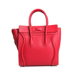 CELINE 思琳 Luggage系列 MICRO 女士牛皮革手袋 189793DRU 27ED 正红色