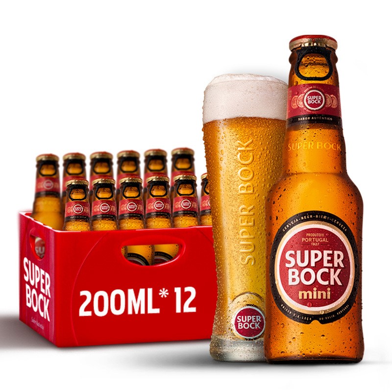 superbock超级波克葡萄牙经典进口啤酒200ml12瓶2件
