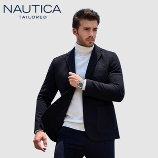 诺帝卡 NAUTICA 2019秋冬新款西装男士抗皱商务时尚单西装保暖外套 NXD96003 黑色 52(180/96A)