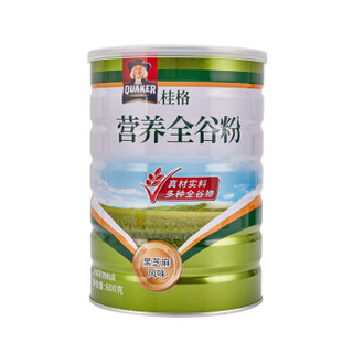 中国台湾进口 桂格(QUAKER) 养生全谷粉礼盒 (银杏+黑芝麻) 燕麦片粉 黑芝麻糊 全谷五谷粉早餐代餐 1200g/盒