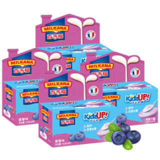 百吉福milkana成长奶酪蓝莓味组合100g4盒