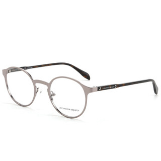 亚历山大·麦昆(AlexanderMcQUEEN)眼镜框男女 镜架 透明镜片银灰色镜框AM0166O 003 49mm