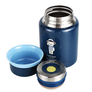 泰福高（TAFUCO）焖烧杯 泰迪珍藏316不锈钢真空焖烧壶便携罐保温粥桶 T5567 航海蓝 0.6L