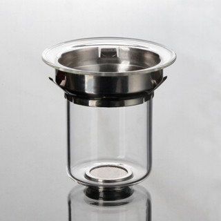 76台湾玻璃泡茶杯玻璃内胆花茶壶耐热过滤茶具 玫瑰金色盖钮  620ml  FJ-H620