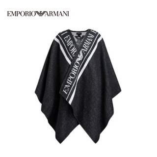 EMPORIO ARMANI 阿玛尼奢侈品19秋冬新款女士式围巾 635609-9A303 BLACK-00020 U