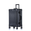 PointKid 复古直角拉杆箱22英寸行李箱静音万向轮旅行箱防刮耐磨高性价比铝框托运箱 1808经典黑