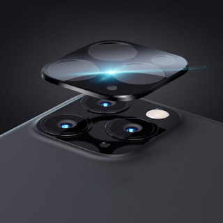 酷乐锋 苹果11pro镜头钢化膜 iphone 11pro/11pro max玻璃膜钢化手机镜头圈保护贴膜 黑色