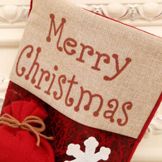 多美忆 圣诞节装饰品圣诞树挂饰儿童圣诞礼物特大号圣诞袜子礼物许愿袋糖果袋圣诞树装扮 经典大袜雪人
