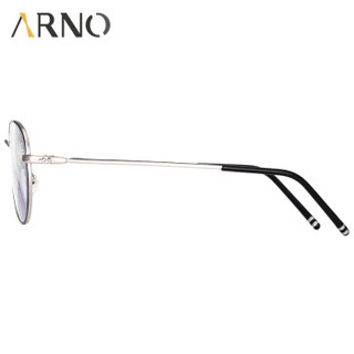 ARNO防蓝光老花镜女时尚超轻正品舒适高清优雅老化老光老人眼镜A1034 银间黑