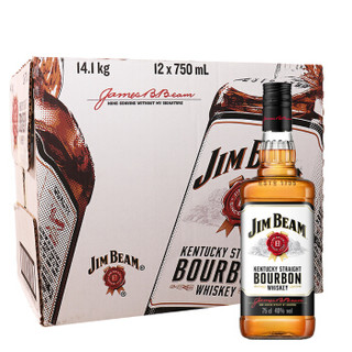 金宾 Jim Beam 洋酒 美国波本威士忌750ml*12瓶 整箱装