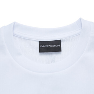 EMPORIO ARMANI 阿玛尼奢侈品19秋冬新款男士针织休闲上衣 6G1MF4-1J07Z WHITE-0100 XL