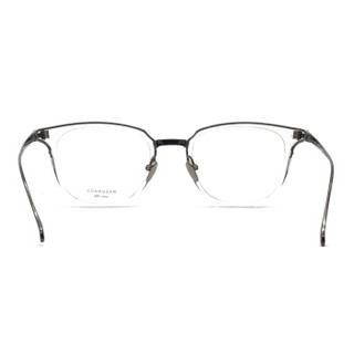 MASUNAGA增永眼镜男女复古手工全框眼镜架配镜近视光学镜架GMS-823 #B2 透明框枪灰腿