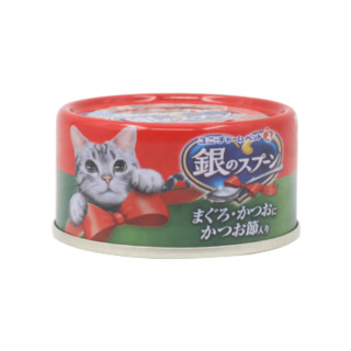 佳乐滋（Gaines）银勺金枪鱼及鲣鱼含木鱼花猫粮罐头70g*24罐 猫湿粮 日本品牌