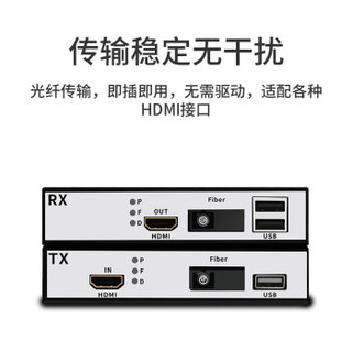 中科光电 ZK-HDMI-USB 高清HDMI视频光端机+USB接鼠标键盘  HDMI光纤延长器 HDMI转光纤收发器 SC接口