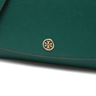 TORY BURCH 托里·伯奇 奢侈品 TB女包 ROBINSON系列暗绿色牛皮单肩斜挎手拿包 54277 318