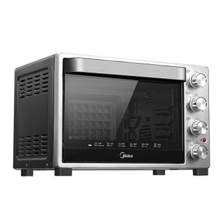 美的 T3-321B 美的电烤箱机械式家用多功能大容量32L 独立温控 热风循环 银色